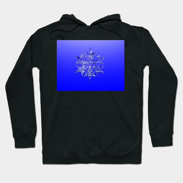 True Blue Fractal Snowflake Hoodie by sciencenotes